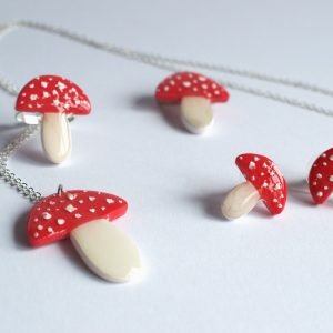 Сет „Аманита“ – накит од глина