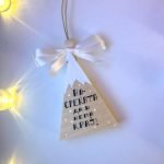 Дрвен лампион со порака