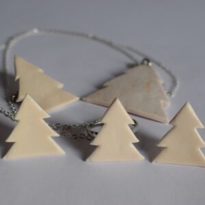 Сет „Елки“ – глинен зимски накит